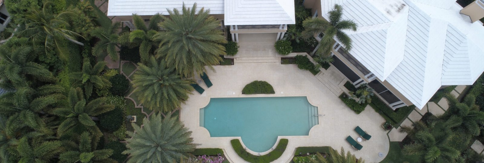 Aerial shot of bungalow in Naples, United States. Original public domain image from Wikimedia Commons